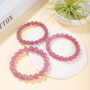 Bán buôn chữa bệnh tự nhiên đánh bóng pha lê cũ Rose <span class=keywords><strong>Quartz</strong></span> Vòng Hạt Vòng đeo tay cho món quà lưu niệm - Product Image 3