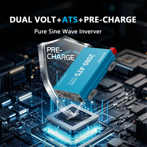 Onduleur universel double tension 24V/48V 2000W à onde sinusoïdale pure monophasé, efficacité 94%, intégré pour automobile et usage domestique LGE-2080D 24V/4 - Product Image 1