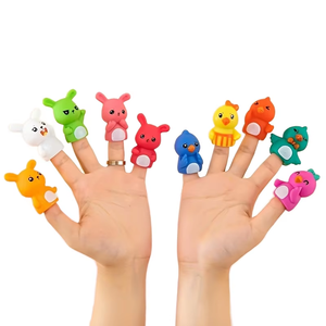 Mini jouets en peluche marionnette à doigt, jouets à doigt, animaux de <span class=keywords><strong>dessin</strong></span> <span class=keywords><strong>animé</strong></span>, cadeaux en PVC, envoyer des amis aux enfants, <span class=keywords><strong>marionnettes</strong></span> à doigt - Product Image 4