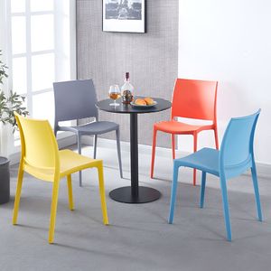 เก้าอี้พลาสติกราคาถูกแบบซ้อนได้ เก้าอี้งานแต่งงานกลางแจ้ง ตัวอย่างฟรี เก้าอี้พลาสติกสำหรับห้องอาหารในร่มและกลางแจ้ง ร้านอาหาร ห้องนั่งเล่น - Product Image 5