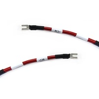 Câble de batterie avec anneaux thermorétractables, bornes fourches, cosses en cuivre, faisceau de câbles pour onduleur solaire photovoltaïque DC VW-1 600V 105C, OEM, personnalisé, vente en gros
