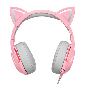หูฟังเกมมิ่ง <span class=keywords><strong>Onikuma</strong></span> <span class=keywords><strong>K9</strong></span> รุ่น Cat Ear พร้อมระบบตัดเสียงรบกวน ENC เสียงสเตอริโอแบบครอบหู ไฟสีเดียว ควบคุมระดับเสียงได้ ใช้ได้กับ PS4 Xbox PC Switch - Product Image 3