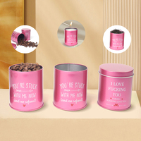 Boîte en métal portable en gros Boîte en fer blanc Cylindre de luxe Mat Café Thé Emballage alimentaire Couvercle scellé Bougie Boîte en fer blanc