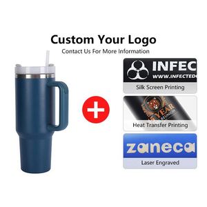 High Quality 304 Stainless Steel 40oz Tumbler Outdoor Large Capacity Cold Insulated Thermos Travel Mug With Handle - Product Image 3