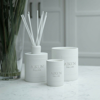 Ensemble d'aromathérapie AIKUN de notre propre marque, avec diffuseur à bâtonnets, bougie et spray, pour les campagnes saisonnières en petites séries