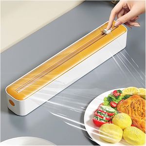 Preservative Film Tools Convenient <b>Plastic</b> Wrap Dispenser Cling Wrap Dispenser With Cutter - Product Image 6