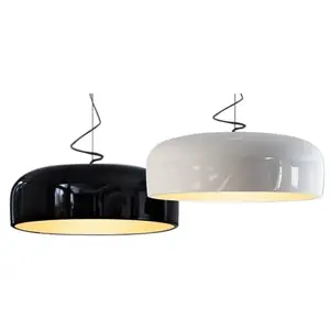 Modern Pendant Lights Glossy Black Round Hanging Lamp Kitchen Lighting Fixtures Living Room Bar Home Decor Suspendu Luminaire