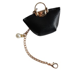 Mini sac <span class=keywords><strong>porte</strong></span>-clés en cuir PU multicolore à la mode pour femmes avec chaîne en perles et <span class=keywords><strong>porte</strong></span>-clés à fermoir en métal avec <span class=keywords><strong>porte</strong></span>-clés à fente pour <span class=keywords><strong>carte</strong></span>-cadeau - Product Image 5
