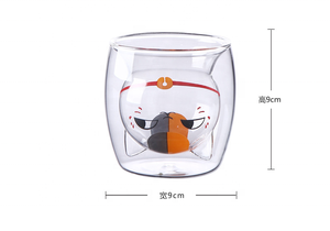 Ins Cartoon Leuke Herbruikbare Melk Sap Kat Paw Claw Frosted Borosilicate Matte Glas Koffie Ronde Cup Mok Drinken Zonder Handvat - Product Image 5