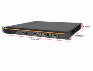 Appliance pare-feu 1U B760 6L2S Intel 12e/13e génération avec six ports 2.5GbE I226V, double port 10G SFP+, double alimentation, montable en rack - Product Image 2