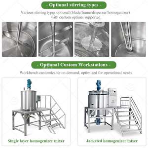 Tanque de mezcla y agitación de acero inoxidable de grado alimenticio de 1000 litros, 1000l, 500 L, 100l, 50l, para pegamento o PVA, para disolver azúcar - Product Image 4