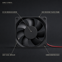 Ventilateur électrique silencieux SANLY SF8015, résistant aux hautes températures, DC 24V, ventilateur axial sans balais, plastique, OEM/ODM personnalisable