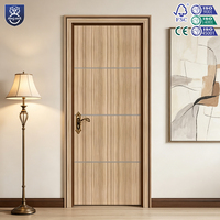 Portes intérieures polyvalentes, modernes, étanches, pré-montées en MDF et stratifié PVC pour des intérieurs élégants d'appartements et de chambres