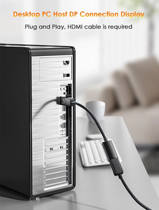 Adaptador 4K DP macho a HDTV DP 1,2 Computadora a pantalla Puerto de pantalla chapado en oro a HDTV Compatible Lenovo Dell HP pasivo - Product Image 3