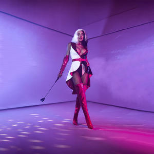 S-XL nouveau Cruella Costume en cuir verni Sexy noir et blanc sorcière tacheté <span class=keywords><strong>chien</strong></span> Halloween - Product Image 3