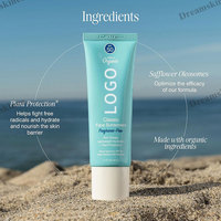Crème solaire légère hydratante Spf 50 Tube coréen Lotion Private Label Oem Vitamine C 50ml Large Spectrum Uva Uvb