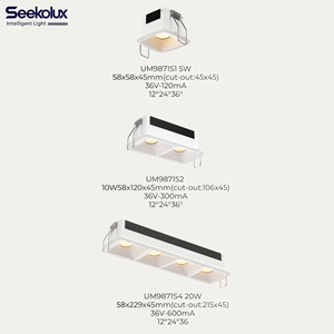 Lumières de grille COB à vente chaude, éclairage linéaire LED, downlight 5W*4, optique de réflecteur de lentille, DC 36V pour couloir, magasin, bureau, lumière de grille moderne - Product Image 2