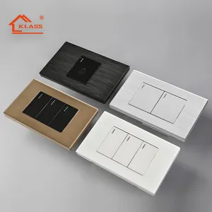 KLASS hot sale 118 series USA 3 gang thin wall switch power wall light switch and socket