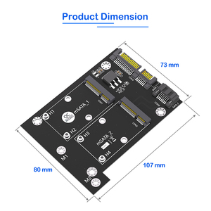 Kartu Konverter Adaptor Dual MSATA ke III 2-in-1 dengan Kecepatan 6Gbps 520MB/s untuk Ekspansi Penyimpanan Desktop/Laptop (Tersedia) - Product Image 3