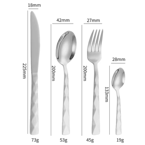 Luxury Cutlery Diamond Handle Design Stainless Steel Knife <b>Fork</b> Spoon Cutlery Set for Wedding - Product Image 4