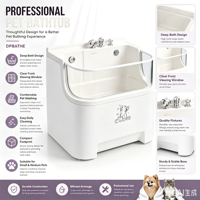 Machine à laver pour chien DPbathe avec système d'eau chauffée pour le confort hivernal des animaux domestiques, baignoire à bulles massantes