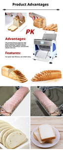 Machine à trancher le <span class=keywords><strong>pain</strong></span> électrique automatique, épaisseur réglable 12 mm, facile à utiliser pour la pâte à sourde, les hamburgers, les baguettes, usage en boulangerie - Product Image 5