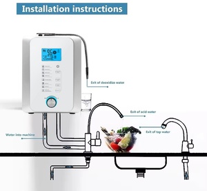 <span class=keywords><strong>Ioniseur</strong></span> d'eau électrolytique multifonctionnel avec compteur numérique de pH et d'ORP, eau alcaline riche en hydrogène pour la consommation, eau acide - Product Image 6