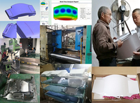 Boîtier en plastique ABS personnalisé pour équipement de beauté, coque moulée par injection pour machine électrique avec trous de dissipation thermique