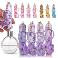 Directly leverbaar Bestseller Hangertje Accessoire Sleutelhanger Valentijnsdag Cadeau; 5 ml PP Parfum Monsterflesje Pompflesje Draagbaar Reisformaat