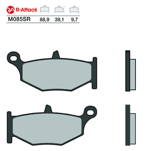 ผ้าเบรกมอเตอร์ไซค์ R-Attack M085SR แบบซินเทอร์ทองแดง สำหรับล้อหลัง ได้รับการรับรองมาตรฐาน R90 - Product Image 1