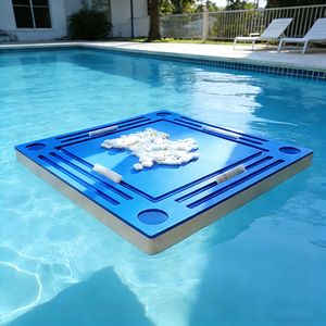 Plateau de table Mahjong flottant imprimé de logo dans la <span class=keywords><strong>plage</strong></span> de la piscine 35.5 pouces fête de natation Sport Mah Jong jeu Tables flottantes - Product Image 1