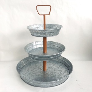 Alta demanda, soporte de pastel de Metal galvanizado de 3 niveles, Base de soporte para magdalenas para bodas, decoraciones de cumpleaños, Material de papel, herramientas para pasteles - Product Image 2
