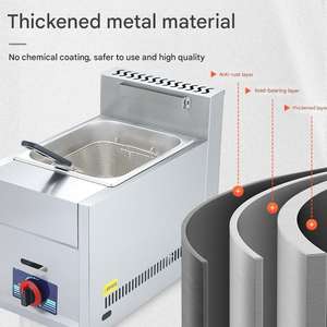 <span class=keywords><strong>2</strong></span>罐商用油炸锅气体其他食品加工机械家用油炸锅餐厅专业油炸锅 - Product Image 5