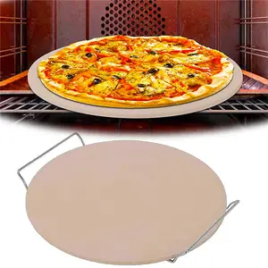 Tốt nhất bánh pizza đá cho thực phẩm đông lạnh lớp đồ đá Baking Mini Lò nướng bánh mỳ hình chữ nhật cũ với vỏ tre