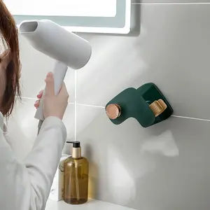 Support mural pour sèche-cheveux, organisateur de salle de bain, économiseur d'espace, auto-adhésif, design moderne, solution de rangement pour sèche-cheveux - Product Image 3