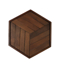 Plateau de service hexagonal avec poignées, plateau décoratif pour table basse, plateau de service emboîtable pour la maison, la cuisine, le restaurant, la cafétéria - Product Image 4