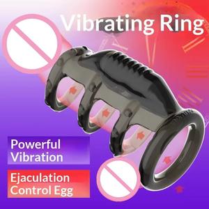 Anillo Vibrador para Pene con Bloqueo Antideslizante y Diseño de Dientes de Lobo para Parejas, Anillo de Placer para Adultos - Product Image 6