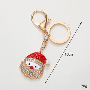 พวงกุญแจ<span class=keywords><strong>เพชร</strong></span>รูปต้นคริสต์มาสปรับแต่ง3D 2D ของขวัญคริสต์มาสพลอยเทียมซานตาคลอสหมวกซานตาคลอสพวงกุญแจประดับกระเป๋าผู้หญิง - Product Image 3