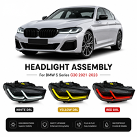 Phares de jour à LED bicolores haut de gamme (noir laser et bleu) pour BMW Série 5 G30/G38 (2018-2022)