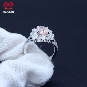 Bague en diamant de laboratoire de haute qualité D VVS Or blanc 14K 18K Bijoux en or Diamant de laboratoire cultivé en laboratoire Bague solitaire 1ct 2ct 3ct pour mariage - Product Image 4