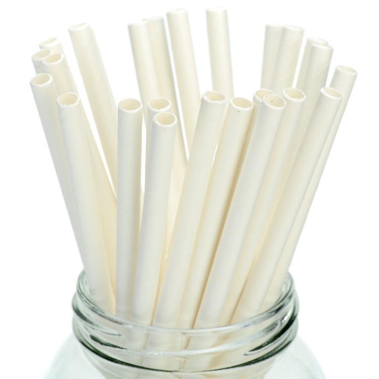 China Hot Sale Solid Color Paper Straw Biodegradable Printed Straight Paper Straw Customized Drinking Straw