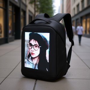 Sac à dos LED noir en tissu Oxford ABS, 1000 cd, étanche IP65, affichage photo, utilisation en intérieur, pixels de 3 mm, fréquence de rafraîchissement 60 Hz - Product Image 2