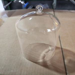Cloche en verre borosilicate soufflé à la main, transparente, anti-poussière, avec base en bois, pour terrarium - Vente en gros - Product Image 3