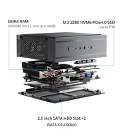 Mini Pc 8GB Ram Laptops Dual Core Dual VGA Opción DC 12V Dual Core In-tel Core I5 3317U DDR3 HM76 1,8 GHz Procesador