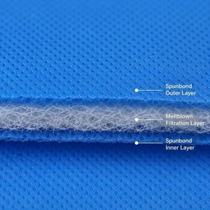 Rollo de tela no tejida SMS de fábrica para ropa de protección desechable médica, material de fabricación de batas de aislamiento - Product Image 3