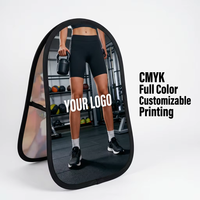 Bannière verticale portable YTSF-B6 en plastique ignifuge avec design incurvé pour salon professionnel, impression personnalisée pour la publicité