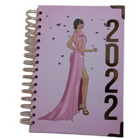 Deli — trousse de papeterie créative, ensemble de papiers peints en cadeau, en forme de fleur, avec boîte, journal de vision, pages intérieures à pois/livre en spirale d'planificateur personnalisé