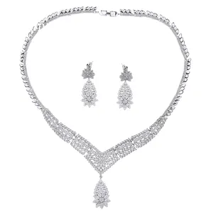 Emmaya Luxus afrikanischen Natur Stil Imitation Diamant Kristall Ohrring Halskette Braut schmuck Sets für Frauen Accessoires Geschenk