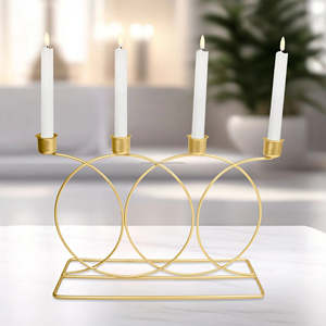 Portavelas de metal elegante y duradero con Diseño Artesanal y resistente al calor para bodas, restaurantes y entornos románticos - Product Image 5