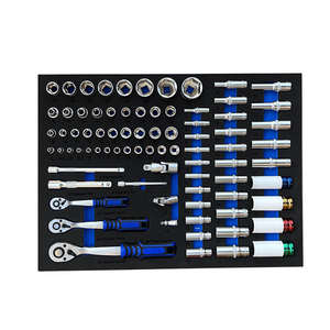 Boîte <span class=keywords><strong>à</strong></span> <span class=keywords><strong>outils</strong></span> en acier bleu <span class=keywords><strong>à</strong></span> 7 tiroirs verrouillables, 245 pièces, robuste, pour atelier de réparation automobile, OEM/OBM - Product Image 4